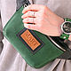 Green leather waist bag. Waist Bag. Mart Bags (martbags). My Livemaster. Фото №4