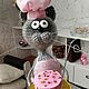 Котик с тортом. Игрушки. Мастерская Виктории. Ярмарка Мастеров.  Фото №5