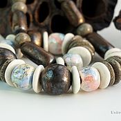 Украшения handmade. Livemaster - original item Ceramic beads 