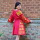 Red Dress Boho Chic Gold Embroidery Vyshyvanka Dress. Dresses. 'Viva'. Online shopping on My Livemaster.  Фото №2