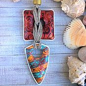 Pendant from polymer clay Cleopatra