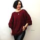  elegant jumper made of Bordeaux mohair. Jumpers. CUTE-KNIT by Nata Onipchenko. My Livemaster. Фото №6