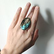 Украшения handmade. Livemaster - original item Ring with labradorite 