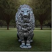 Дача и сад handmade. Livemaster - original item Lion Concrete Statue - Emperor`s Lion, black. Handmade.