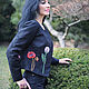 Black embroidered jacket ' Poppies, irises, tulips'. Suit Jackets. KVITKA. Online shopping on My Livemaster.  Фото №2