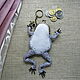 Coin holders: Lilac-gray frog made of beads. Keychain coin. Coin boxes. SilkArt Tatyana. My Livemaster. Фото №6