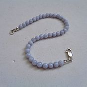 Украшения handmade. Livemaster - original item Bracelet made of blue agate(the sapphirine) and silver 925. Handmade.
