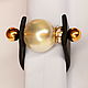 'Linda' rubber ring with a large pearl ball, Rings, Dusseldorf,  Фото №1