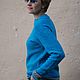 Pullover from Irish tweed Turquoise. Pullover Sweaters. vyazenki. My Livemaster. Фото №4