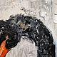Черный лебедь Картина маслом 50 х 60 см птица. Картины. Викторианка. Ярмарка Мастеров.  Фото №6
