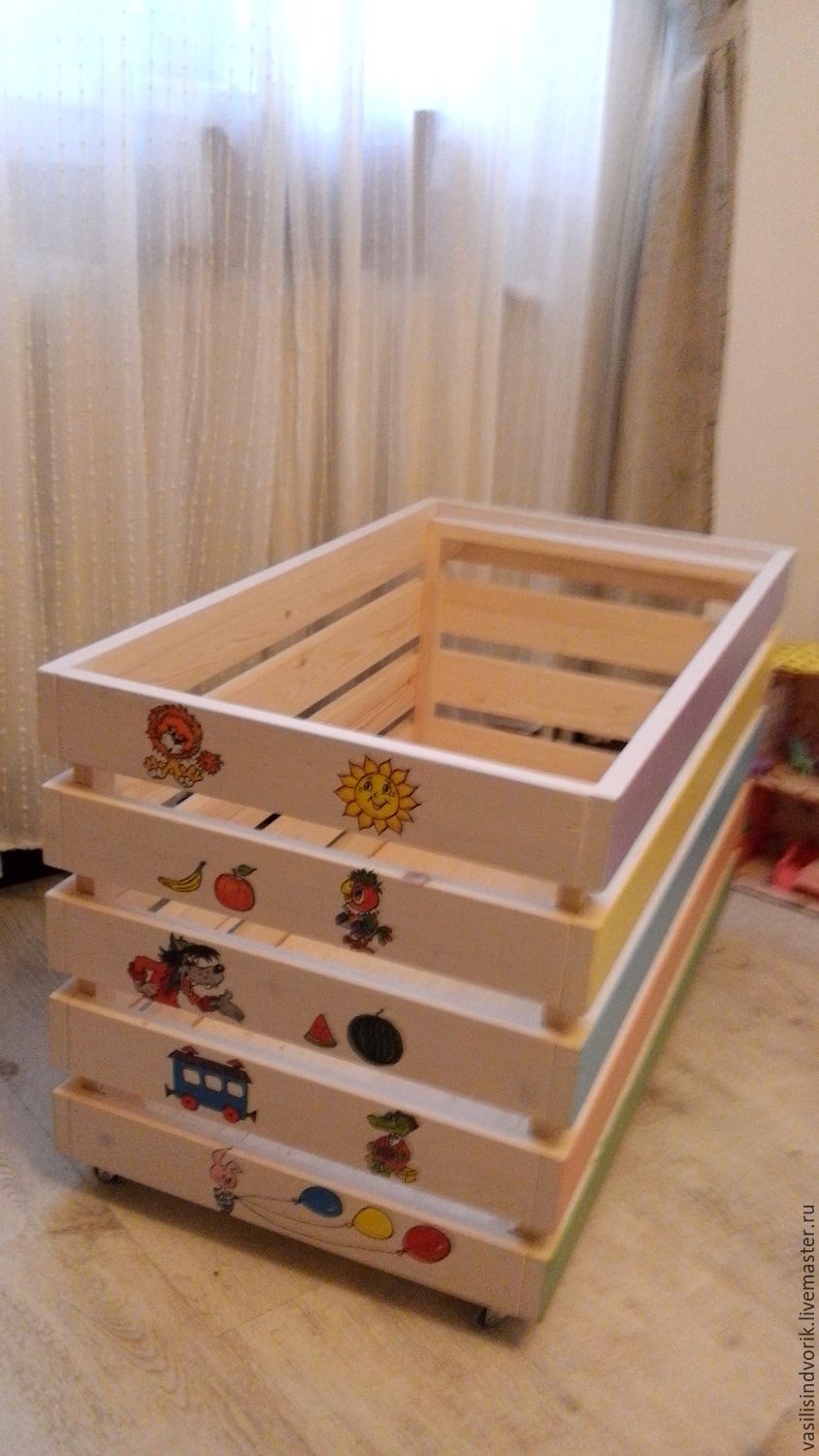 Деревянные ящик для игрушек