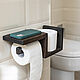 Toilet paper holder with dark oak shelf. Holders. Foxwoodrus. Online shopping on My Livemaster.  Фото №2