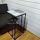 Заказать Приставной столик лофт SMART L black. SLIVA wood deco. Ярмарка Мастеров. . Столы Фото №3