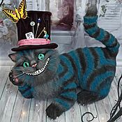 Куклы и игрушки handmade. Livemaster - original item Cheshire Cat from Alice in Wonderland cheshire wool toy. Handmade.