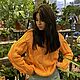 Jerseys: Women's knitted sweater made of orange cotton in stock, Sweaters, Yoshkar-Ola,  Фото №1