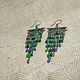 Green wind earrings'. Earrings. Nenuphar art studio (kuvshinka-irina). Online shopping on My Livemaster.  Фото №2