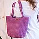 Women's shopper bag knitted from knitted yarn, Shopper, Ekaterinburg,  Фото №1