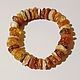 20cm Medical Bracelet made of natural raw amber, Bead bracelet, Kaliningrad,  Фото №1