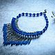 Necklace blue. Short beads, stylish jewelry. Free shipping. Necklace. Treasures Of Aphrodite. My Livemaster. Фото №5