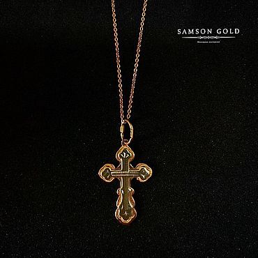 Золотые женские цепочки с крестиком – купить в интернет-магазине Крестильное