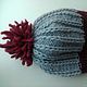 Knitted hat with pompom 54-56 cm. Caps. Anzelika (KnitingA) (KnitingA). Online shopping on My Livemaster.  Фото №2