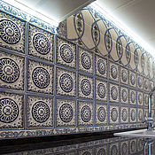 Колонна керамическая декоративная с лепным рельефом