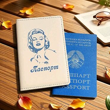 Сумки ручной работы. Ярмарка Мастеров - ручная работа Обложка на паспорт Мэрилин Монро. Handmade.