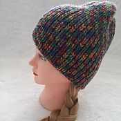 Аксессуары handmade. Livemaster - original item Knitted rainbow hat. Handmade.