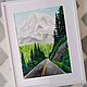 Order Painting Mountains, mountains in watercolor, road in the mountains, painting in watercolor. marselart. Livemaster. . Pictures Фото №3