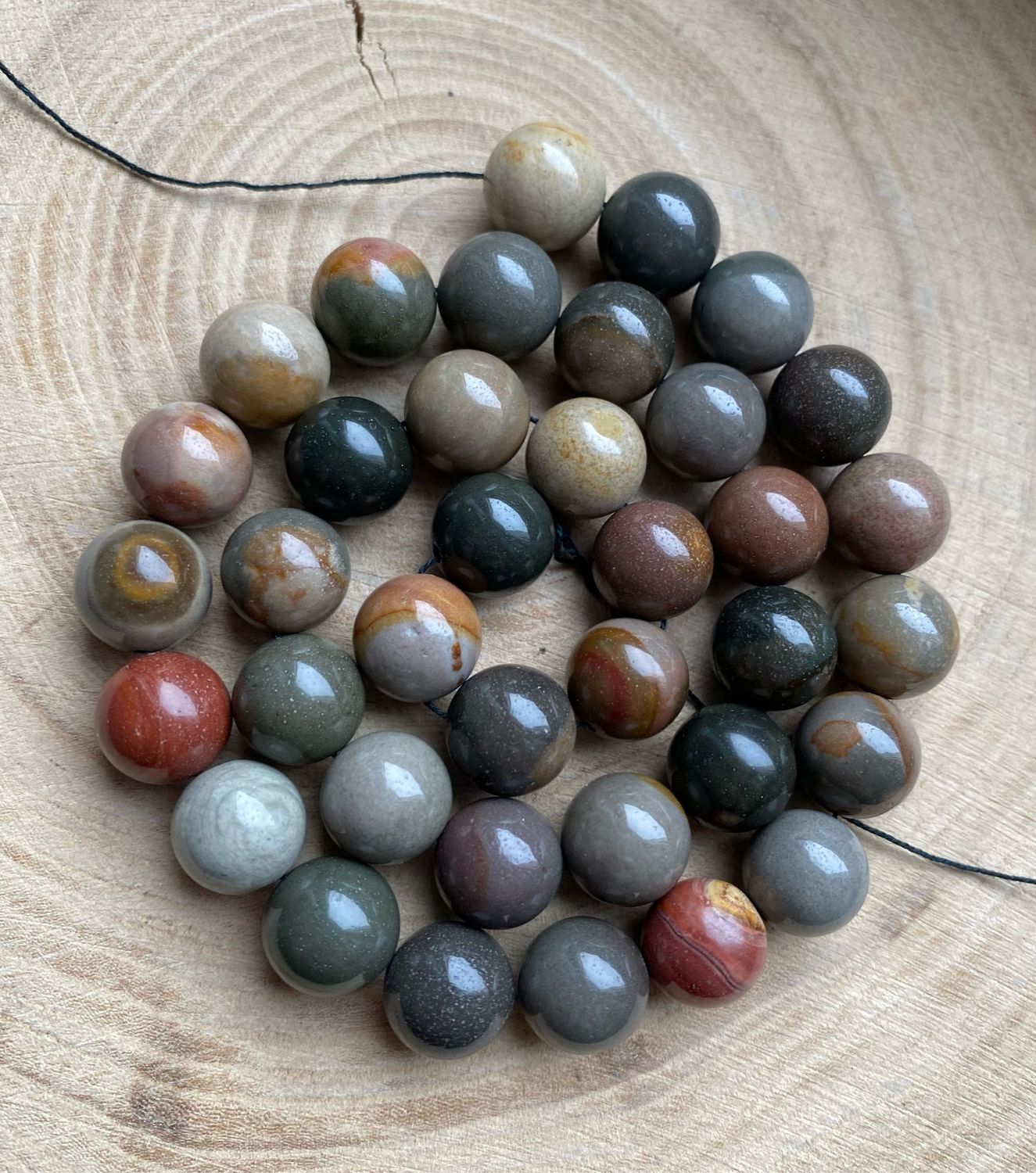 Яшма натуральная 10 мм купить в интернет-магазине Ярмарка Мастеров по ...