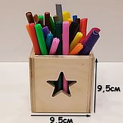 Канцелярские товары handmade. Livemaster - original item Pencil Organizer Wooden Cube. Handmade.