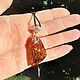Amber 'Splashes of light' pendant with husk natural stone. Pendant. BalticAmberJewelryRu Tatyana. My Livemaster. Фото №6