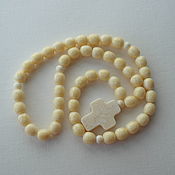 Винтаж handmade. Livemaster - original item Orthodox rosary beads with 50 beads from a mortified walrus tusk. Handmade.
