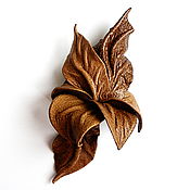Украшения handmade. Livemaster - original item Casual Decoration Brooch Flower Soft Brown Brown Caramel. Handmade.