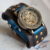 Украшения handmade. Livemaster - original item watches: Indiana Black&Blue. Handmade.