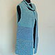 Knitted blue vest, Vests, Moscow,  Фото №1