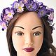 A wreath of flowers pansies. polymer clay, Hair Decoration, Voskresensk,  Фото №1