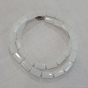 Украшения handmade. Livemaster - original item Beads of white jade Icy tale. Handmade.