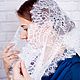 Shawl-Snood for wedding, baptism, Capes, St. Petersburg,  Фото №1