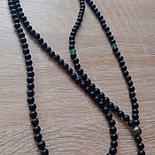 Работы для детей, handmade. Livemaster - original item Men`s Rosary Beads (matt black agate, emerald, garnet and pyrite). Handmade.