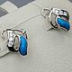Order Silver earrings with natural turquoise. yakitoriya. Livemaster. . Earrings Фото №3