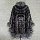 Poncho made of Pavlovsky Posad shawls with black fox fur. Ponchos. Olga Lavrenteva. My Livemaster. Фото №5