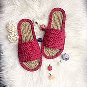 Обувь ручной работы handmade. Livemaster - original item Slippers for home and outdoor use. WOMENS SLIPPERS. Handmade.