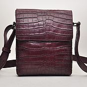 Сумки и аксессуары handmade. Livemaster - original item Men`s messenger bag, crocodile leather, 100% handmade.. Handmade.