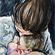 Мама, трогательная картина в детскую, картина с детьми. Картины. Мария Роева  Картины маслом (MyFoxyArt). Интернет-магазин Ярмарка Мастеров.  Фото №2