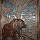 Wood panel Bear in the forest, Panels, Ivanovo,  Фото №1