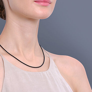  ручной работы. Ярмарка Мастеров - ручная работа Цепочка: Шнурок гайтан черный, застежка с позолотой. Handmade.