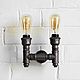 Lamp-wall lamp made of water pipes ' Deglas 5', Sconce, Ivanovo,  Фото №1