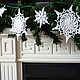 Snowflake 12 cm voluminous white knitted (1B). Interior elements. BarminaStudio (barmar). My Livemaster. Фото №4