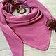 Scarf-bactus 'Pink Flamingo' from 100 % cashmere. Scarves and snoods. vsevknit. My Livemaster. Фото №4